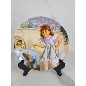 Little Girl Plate Wall Decor I'm A Little Teapot 1989 Fine China 8 1/2" Reco Vtg